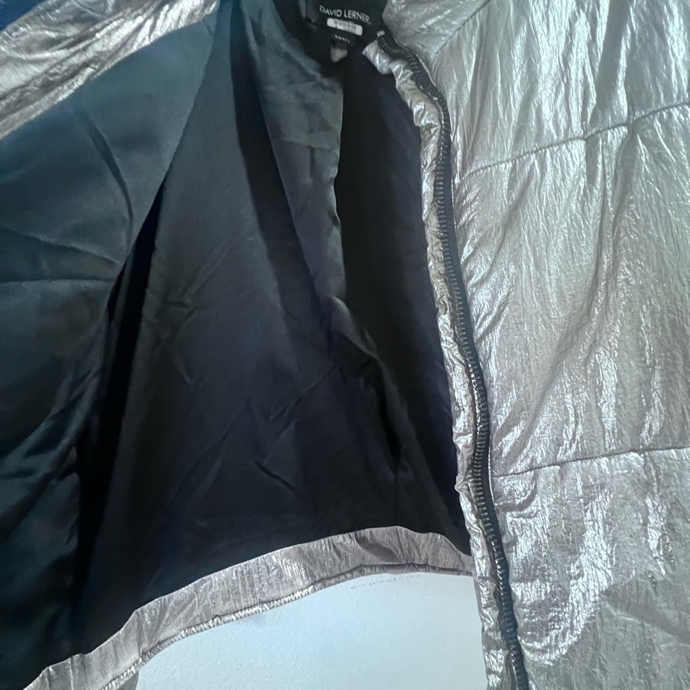 David Lerner Bomber jacket womens small metallic color EUC - Picture 6 of 7
